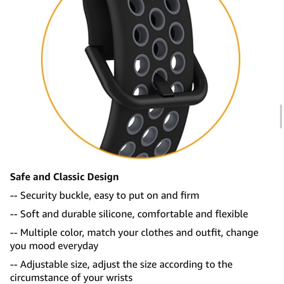 Marlova Compatible with Apple Watch Bands Soft Silicone Breathable - Picture 3 of 11